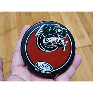 Vintage Houston Aeros Hockey Puck AHL Souvenir Collectors Puck Inglasco Slovakia